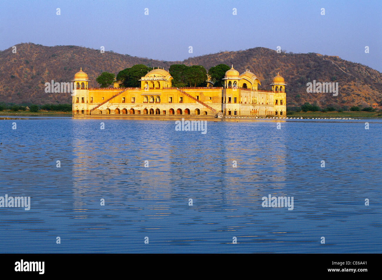 Wasser Palast; Jal Mahal; Jal Mahal Palast; man Sagar See; Jaipur; Rajasthan; Indien; Asien Stockfoto