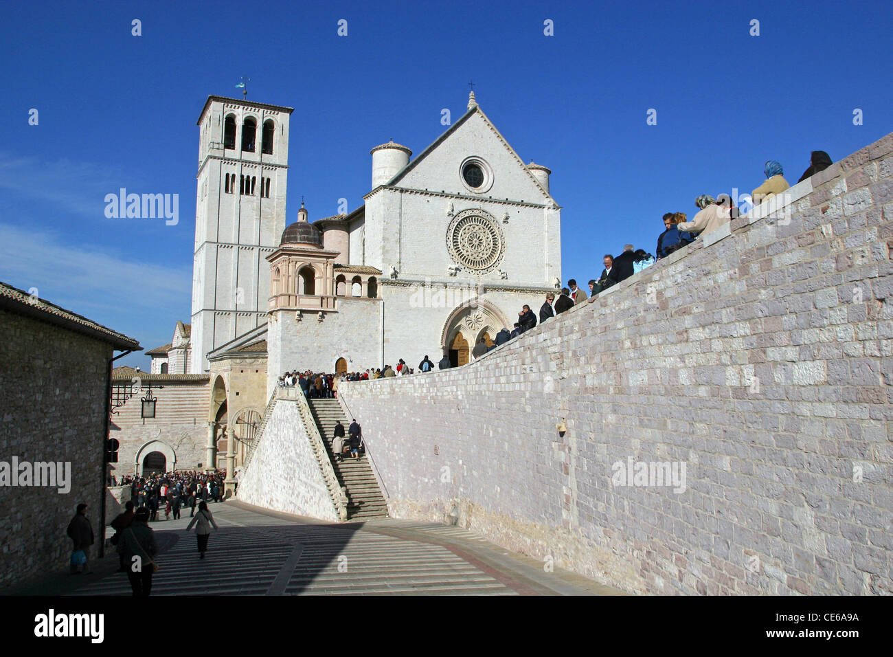 Basilika des Heiligen Franziskus in Assisi Stockfoto