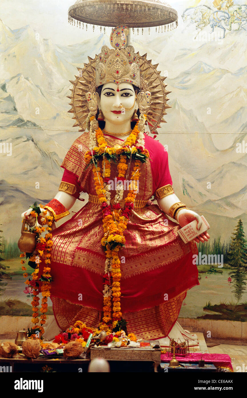 Gayatri Shakti Peeth Tempel Idol Bilimora Gujarat Indien Stockfoto