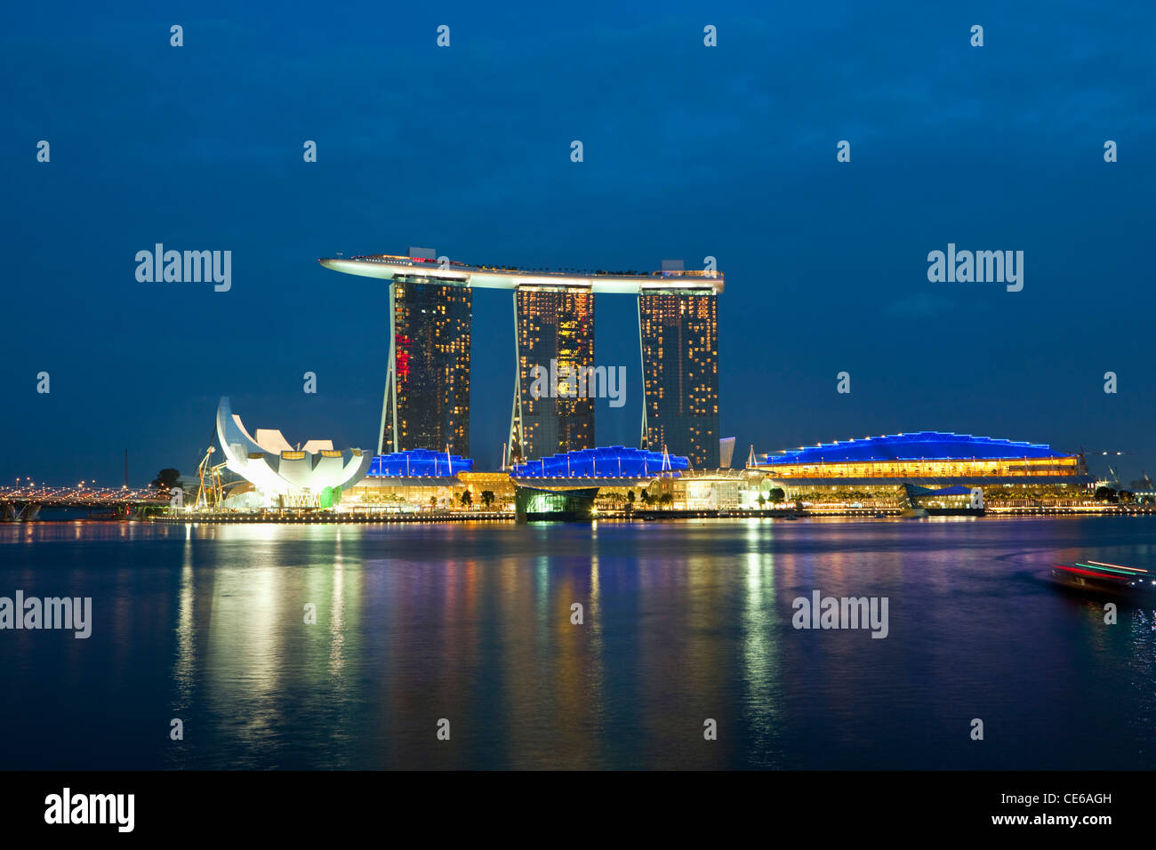 Marina Bay Sands Singapur.  Marina Bay, Singapur Stockfoto