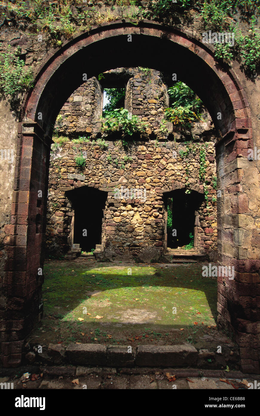 Fort Bassein; Vasai Fort; Fort Bacaim; Fort Bassein Wände; Vasai; Palghar Bezirk; Konkan Teilung; Maharashtra; Indien; Asien Stockfoto