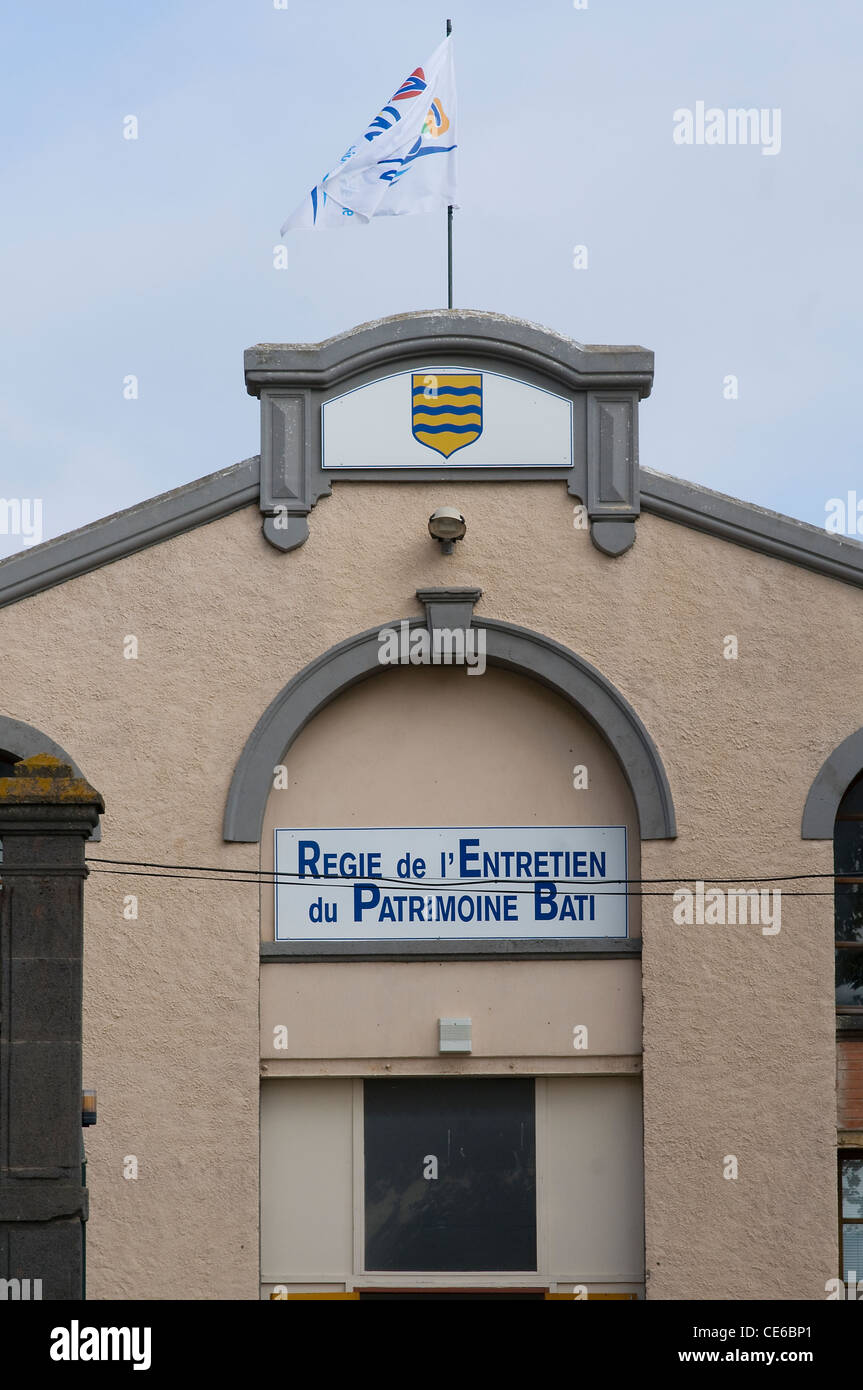 Sitz des Dept.for, die Erhaltung des baulichen Erbes (alte Gebäude und öffentliche Denkmäler etc..) Agde Frankreich Stockfoto