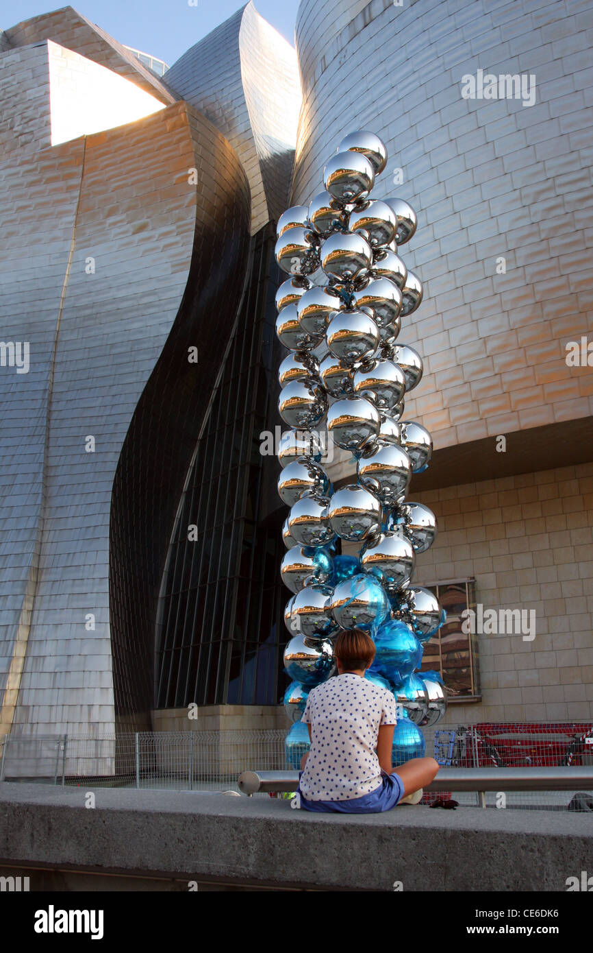 Guggenheim-Museum Bilbao Spanien details Stockfoto