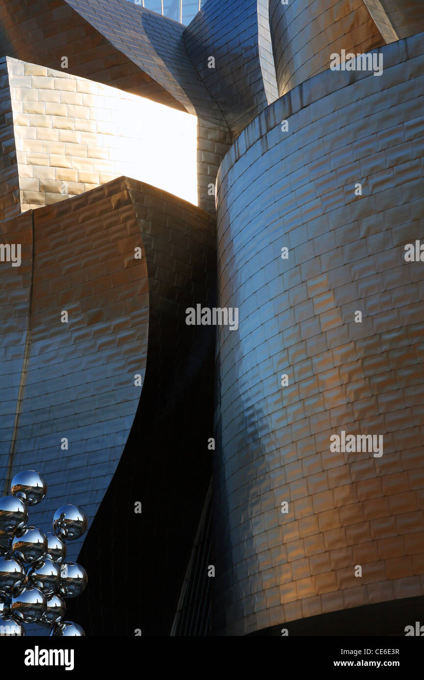 Guggenheim-Museum Bilbao Spanien details Stockfoto