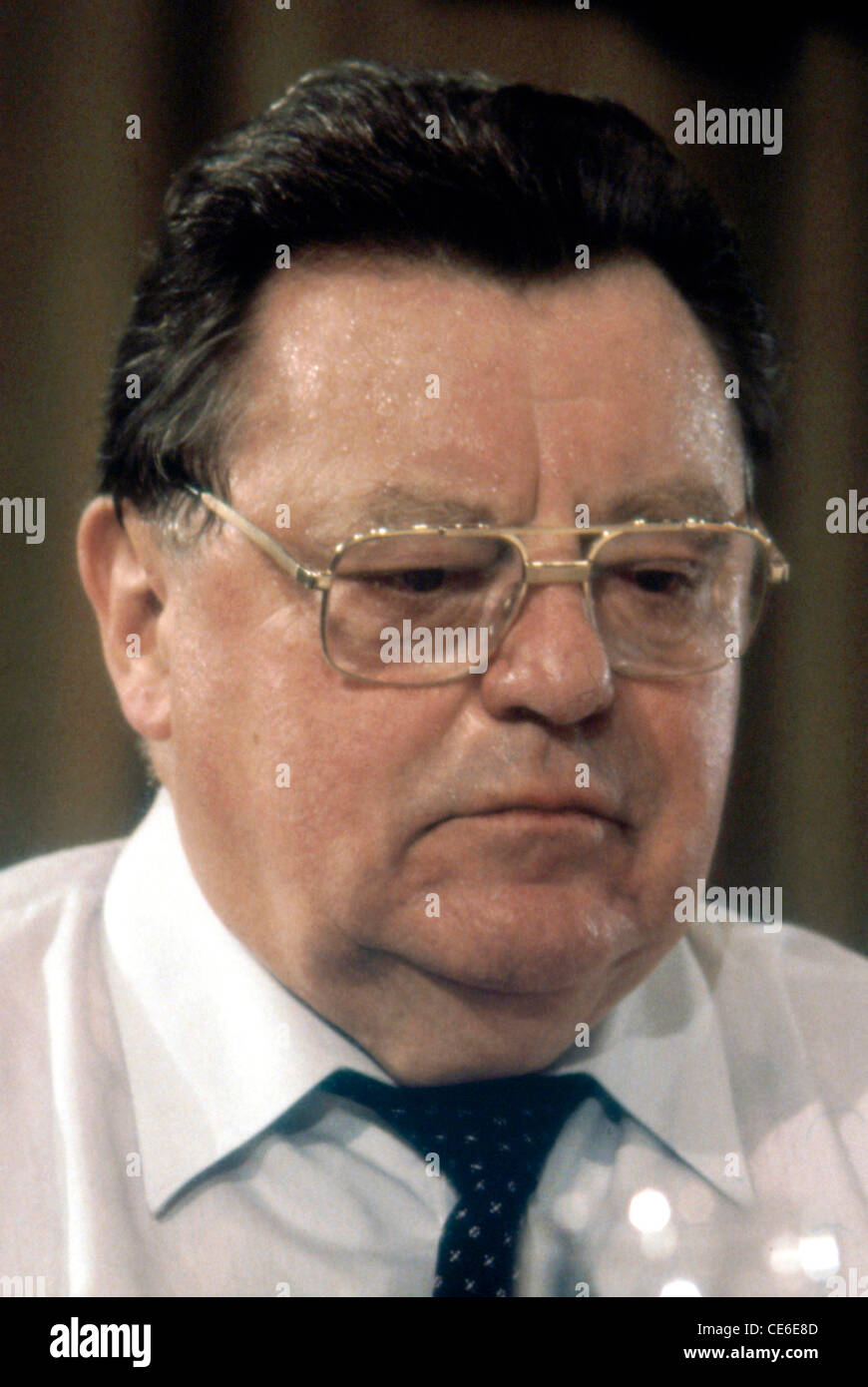 Franz-Josef-Strauß - 06.09.1915 - 03.10.1988: Porträt des bayerischen Ministerpräsidenten und CSU-Vorsitzenden 1983 in München. Stockfoto