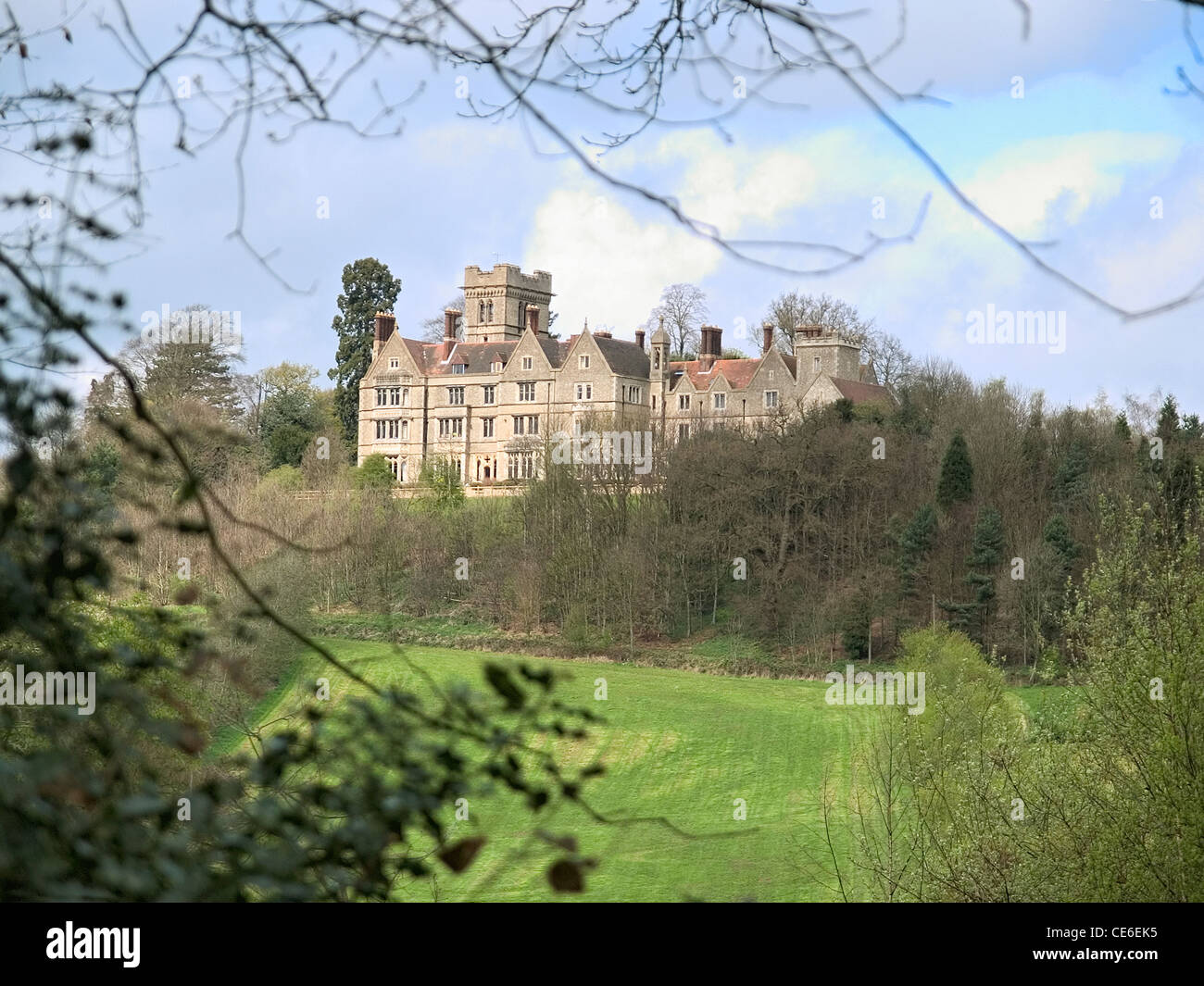Ansicht eines englischen Landhauses Stockfoto Ansicht eines englischen Landhauses Stockfoto