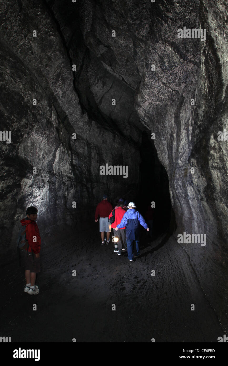 Ape Cave Lavaröhre touristischen Mount St. Helens Volcano National monument Stockfoto