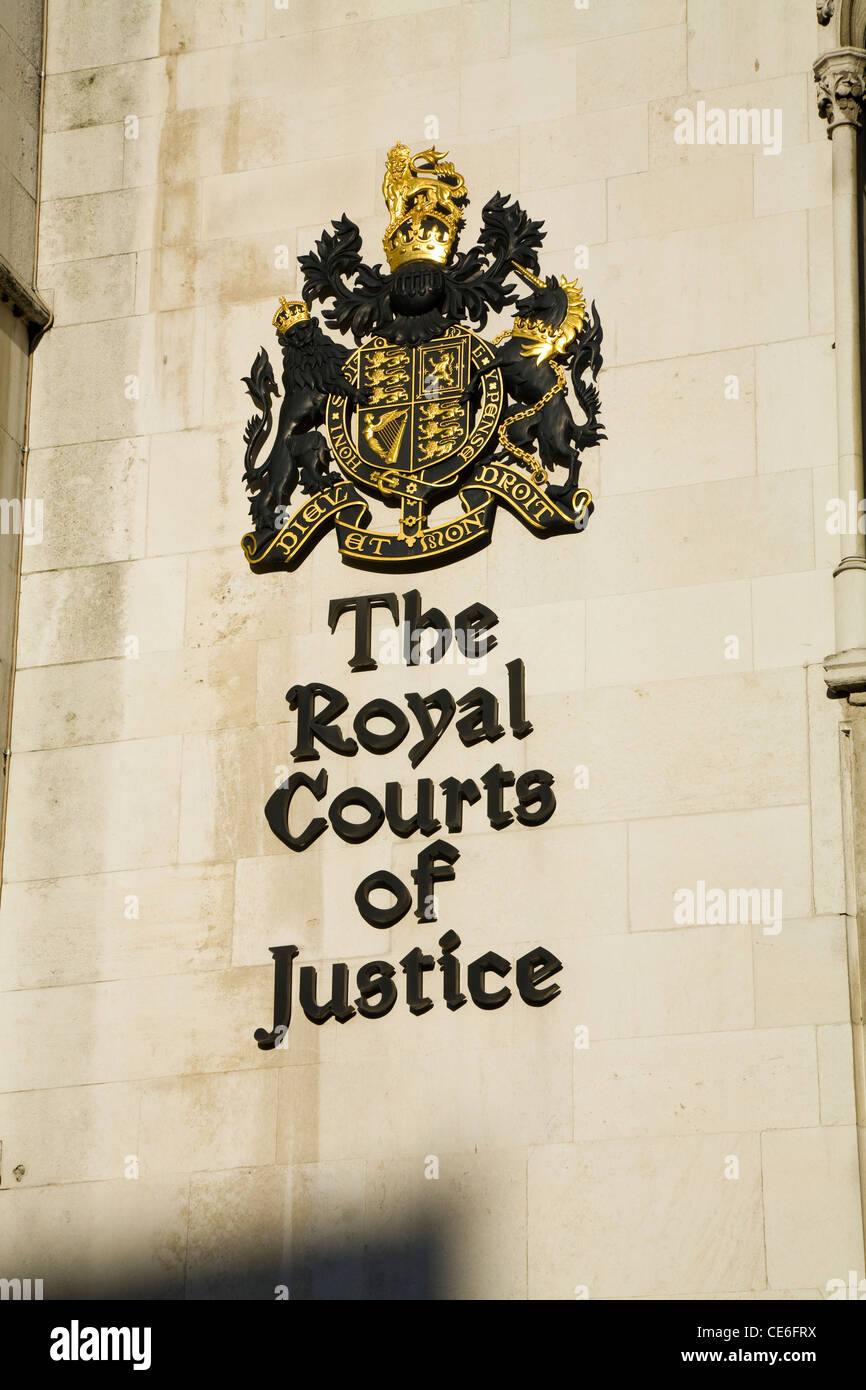 Der Königshof Gerichten Gerechtigkeit Justise Londons. VEREINIGTES KÖNIGREICH. Stockfoto
