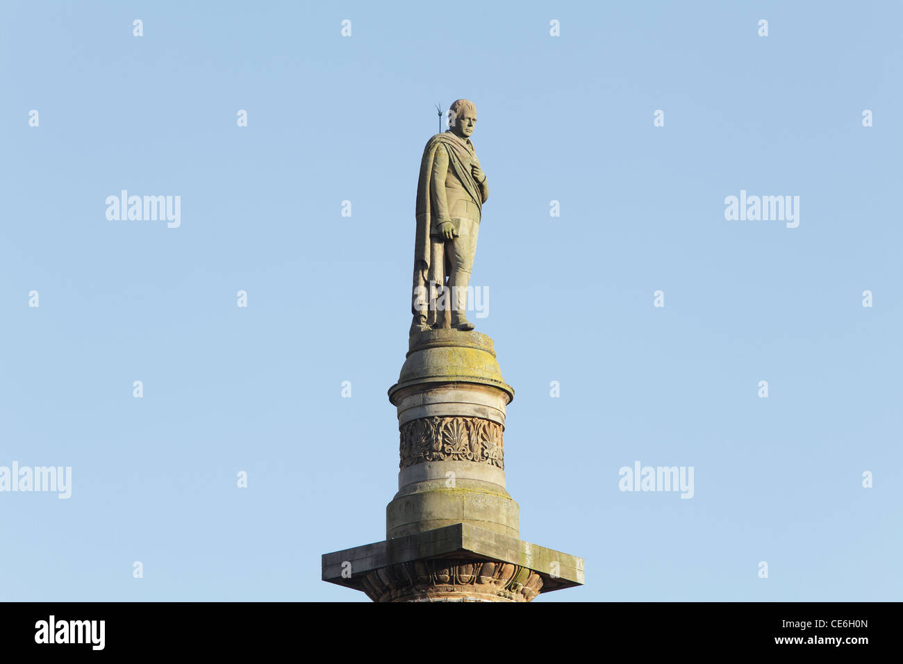 Sir Walter Scott Monument, George Square, Glasgow City Centre, Schottland, Großbritannien Stockfoto
