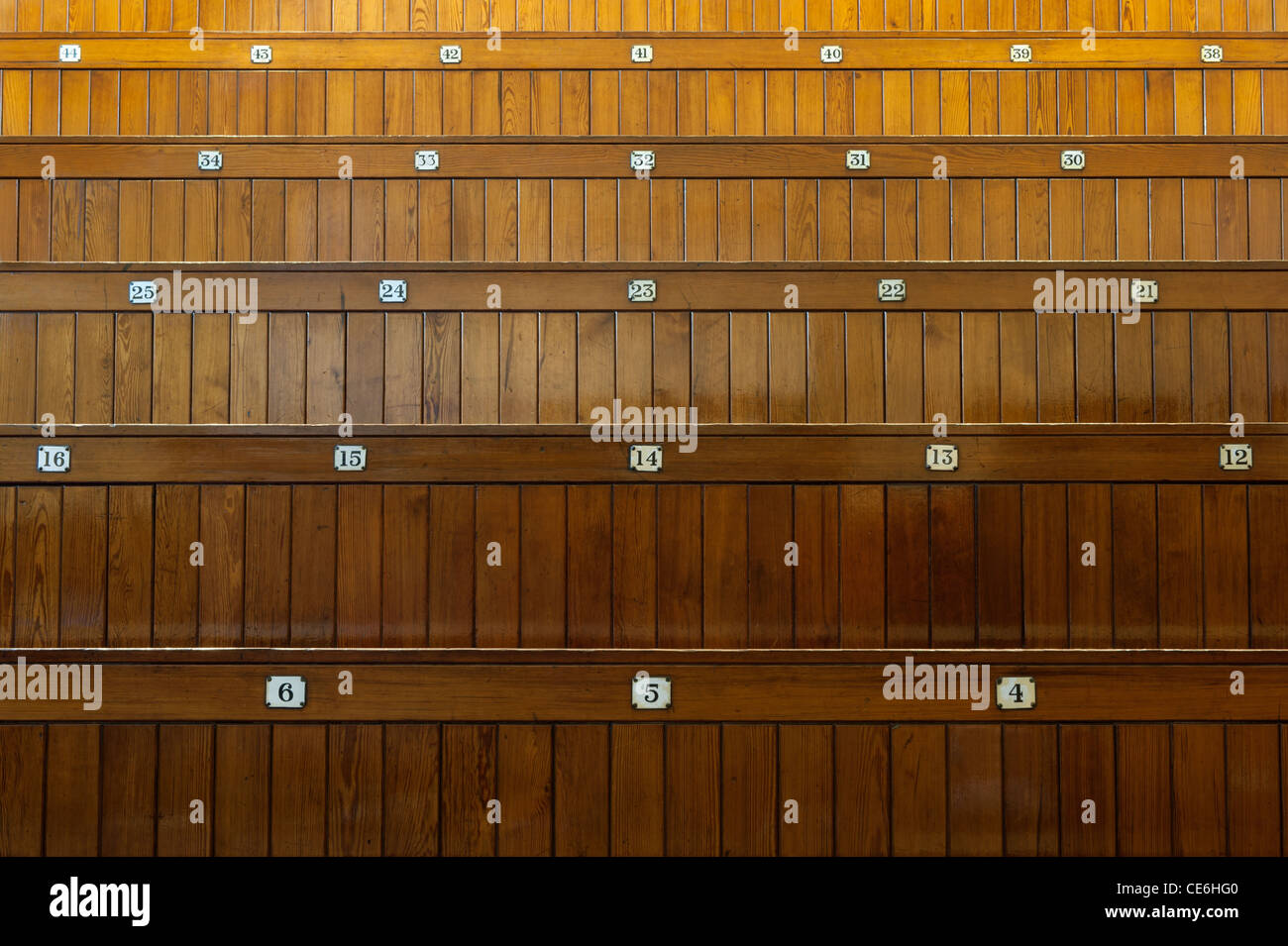 Eine traditionelle Hörsaal Theater fand in der Beyer-Gebäude-Gebäude an der Universität Manchester. (Nur zur redaktionellen Verwendung) Stockfoto
