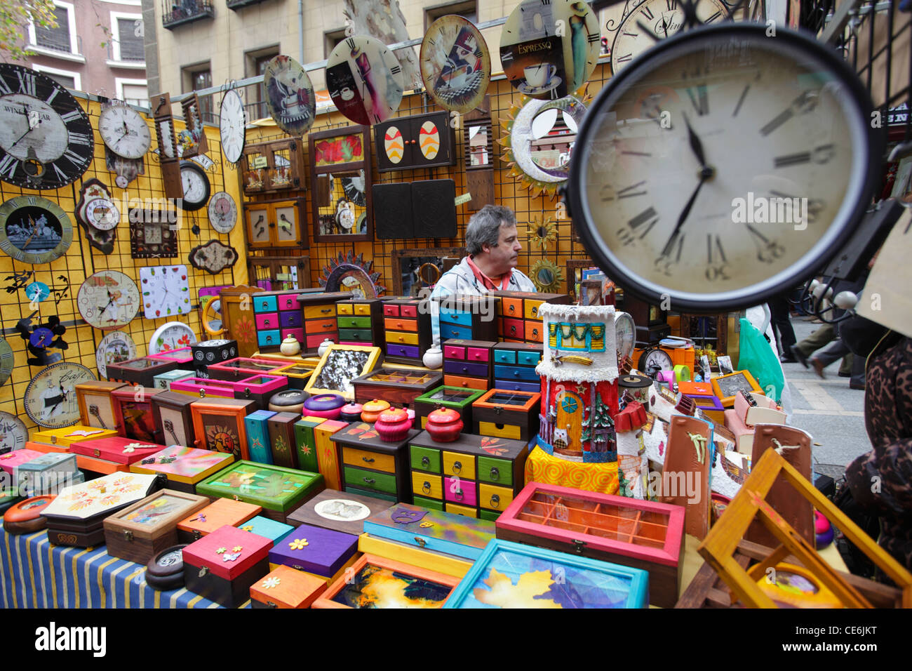 Der Markt von El Rastro, Madrid, Spanien Stockfoto