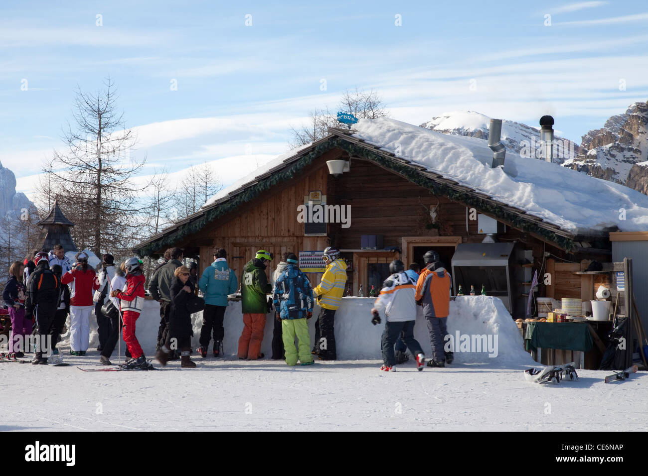 Pub auf Piz Lajla, Naturpark Fanes-Sennes-Prags, Dolomiten, Südtirol, Italien, Europa Stockfoto