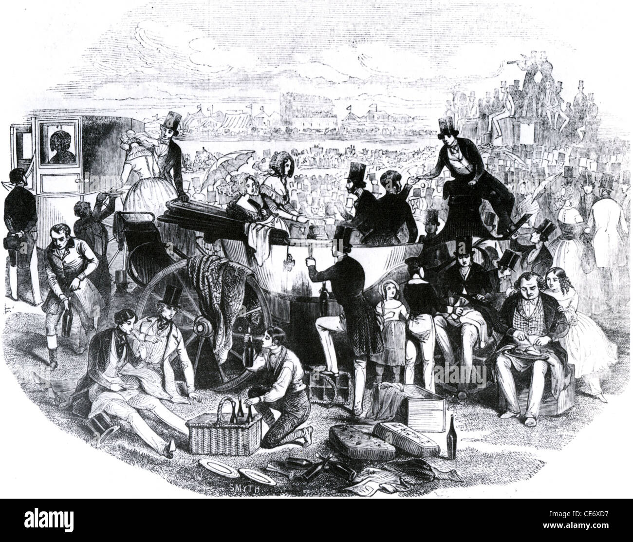 ASCOT-Rennen im Jahr 1844 Stockfoto