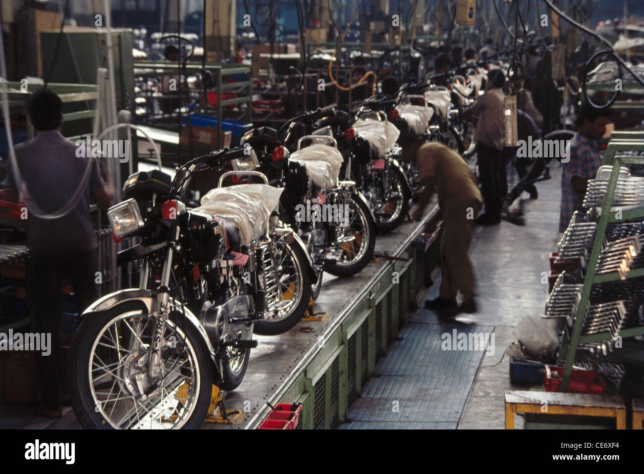 Indische Motorradfabrik Indien Asien Stockfoto