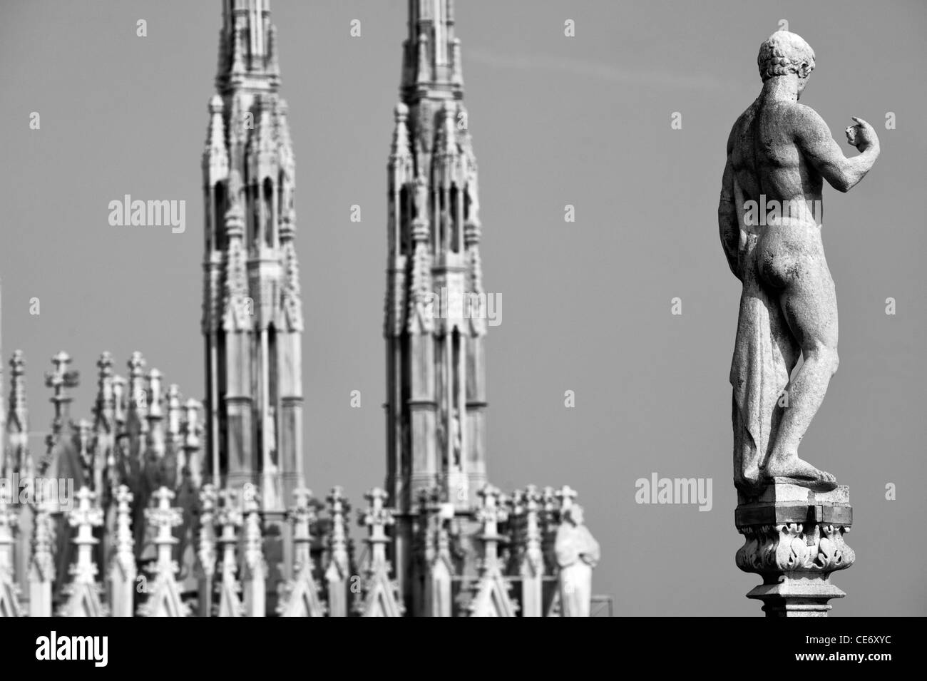 Ornament auf Dom in Mailand, Italien Stockfoto