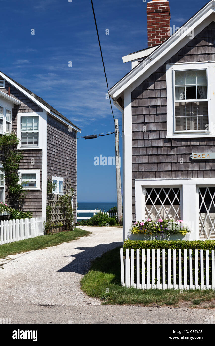 Siasconset Dorf Nantucket Insel Cape Cod Massachusetts, USA Stockfoto