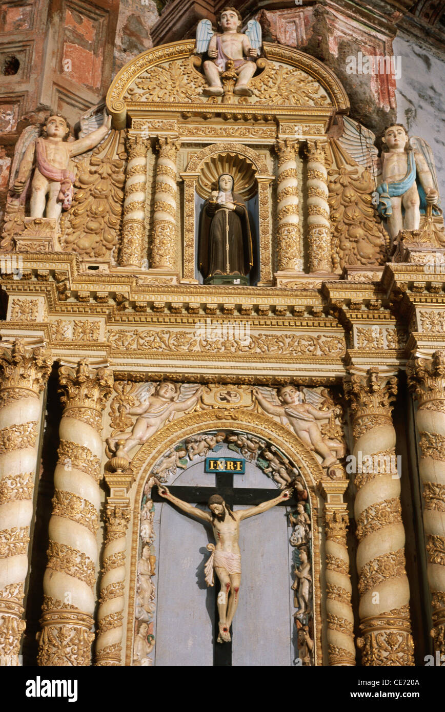 HMA 82502: Innenraum des Heiligen Franz von Assisi Kirche; alten Goa; Indien Stockfoto