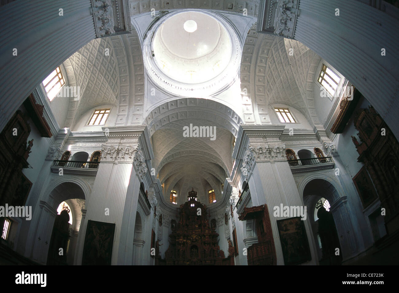 HMA 82522: SE Kathedrale Kirche Kathedrale von St. Catherine Innendecke; alten Goa; Indien Stockfoto