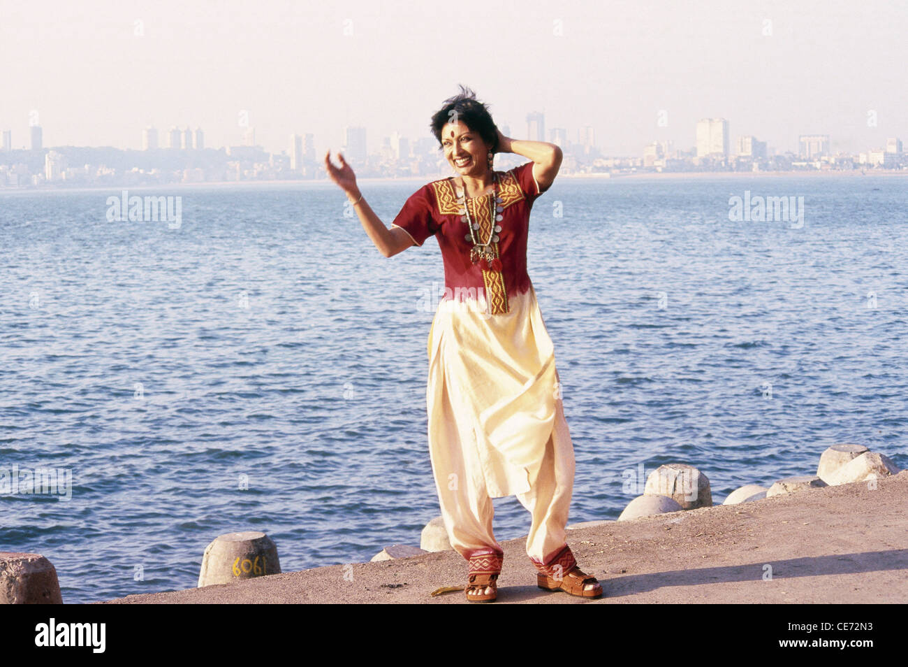 Mallika Sarabhai ; Indische klassische Tänzerin ; Choreografin, Schauspielerin, Schriftstellerin, Sozialaktivistin ; kein Model Release ; nur für redaktionelle Zwecke Stockfoto