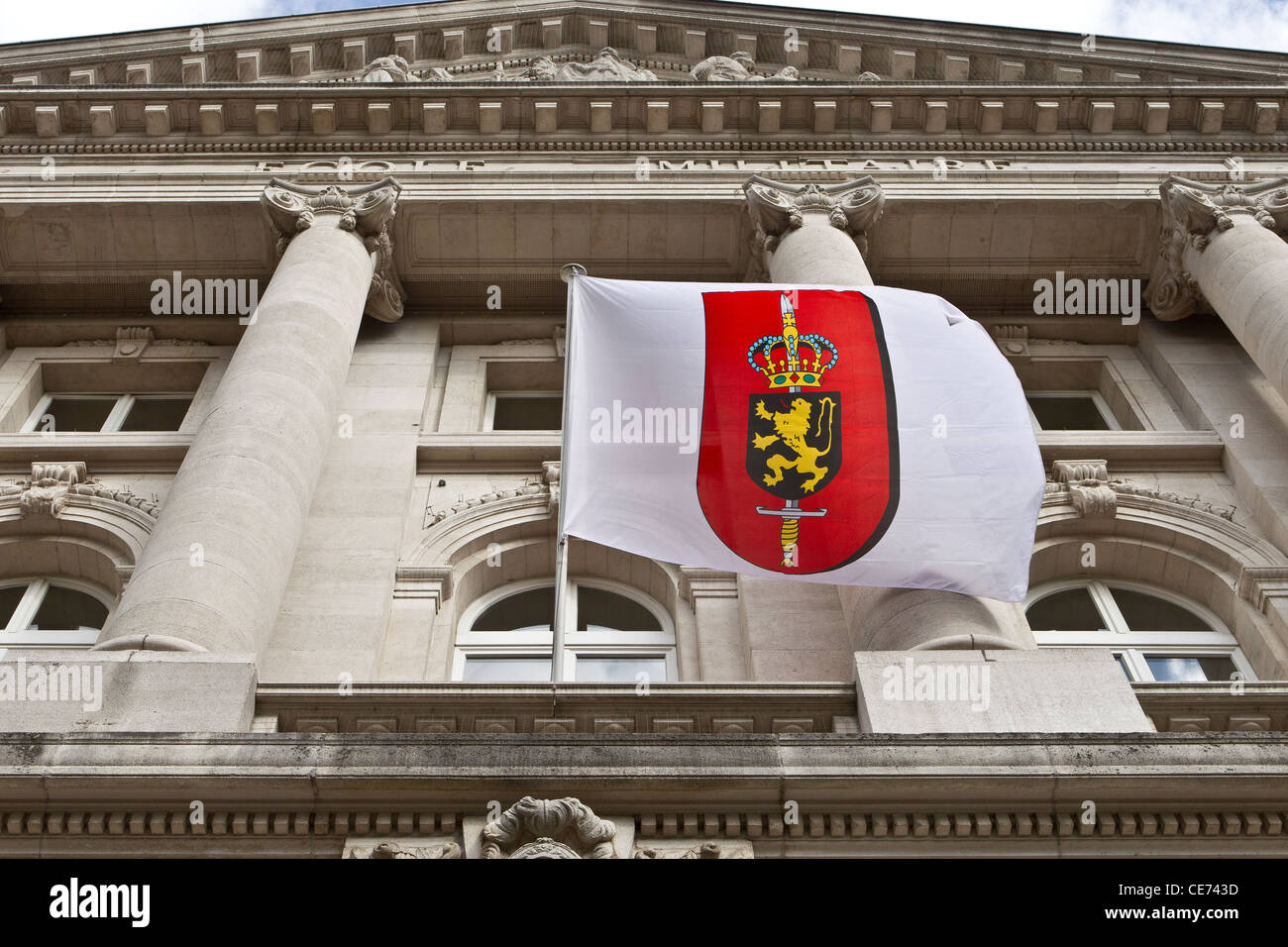 belgische militärische Flagge Stockfoto
