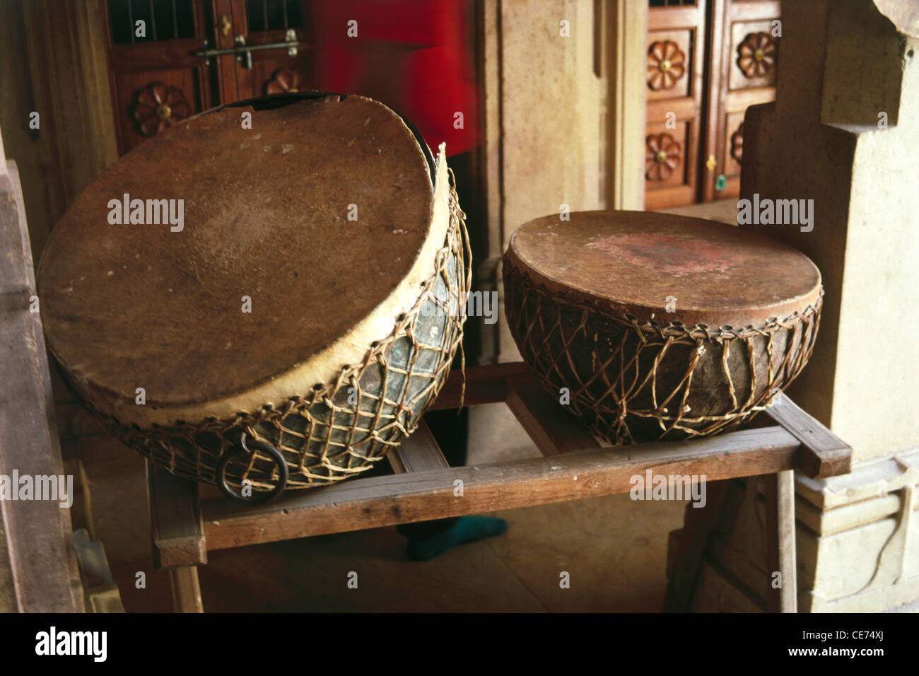 NMJ 82979: Indisches Musikinstrument Negade drum Indien Stockfoto
