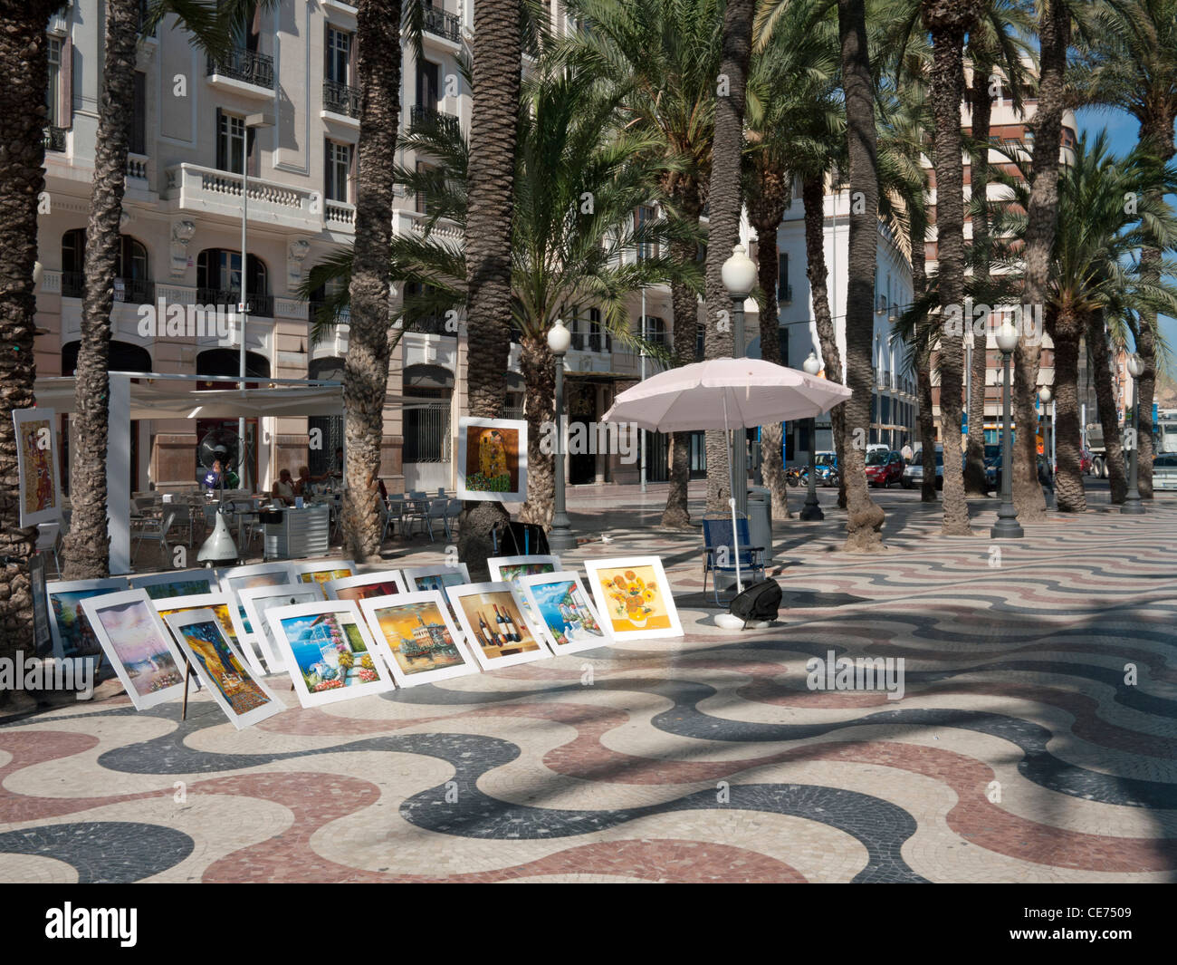 Straßenansicht in Alicante Spanien Stockfoto