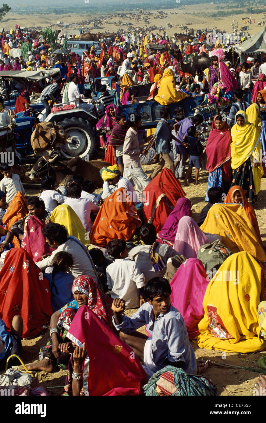 SNS 82933: Inder Männer und Frauen am Chaksu fair Rajasthan Indien Stockfoto