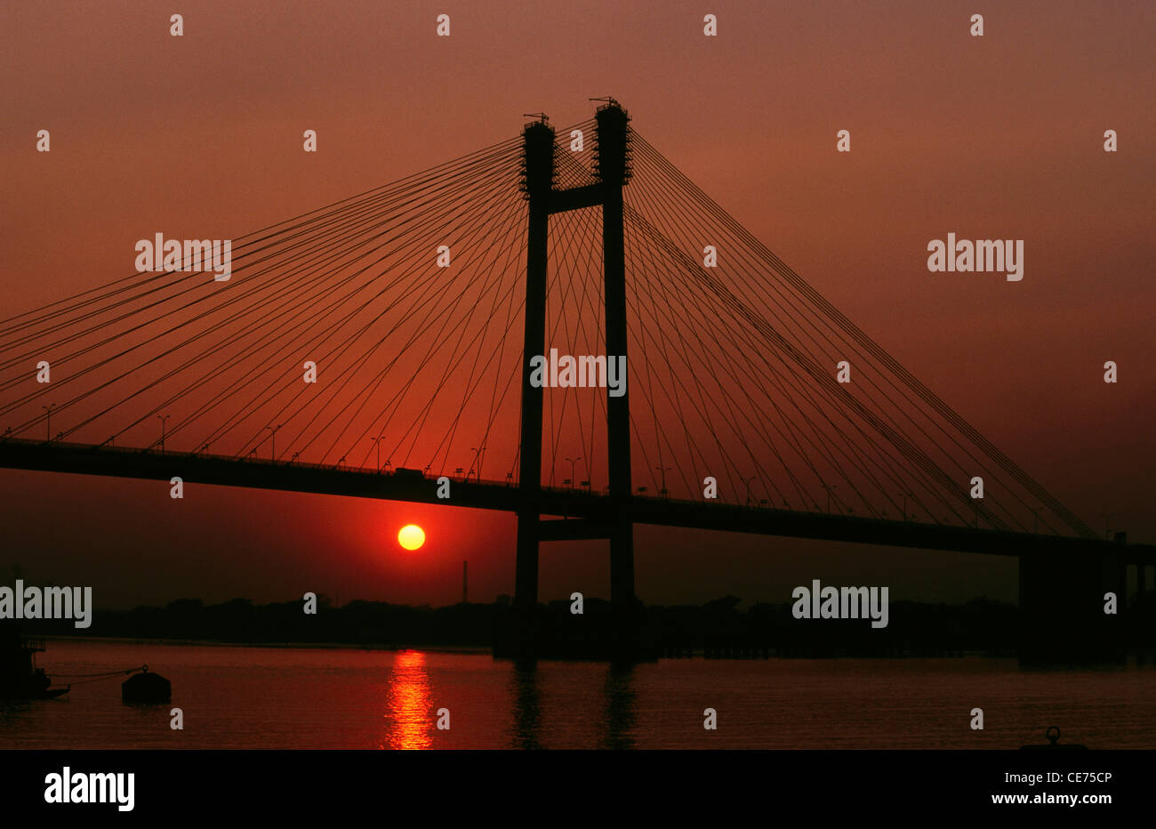 New Howrah Bridge oder Rabindra Setu Kalkutta kalkutta kalkata West Bengalen Indien asien Stockfoto