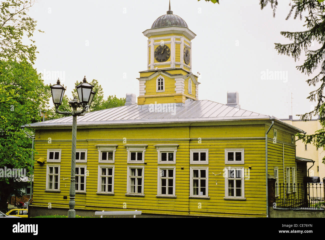 1829 hölzerne neoklassizistische Rathaus in Lappeenranta, Finnland Stockfoto