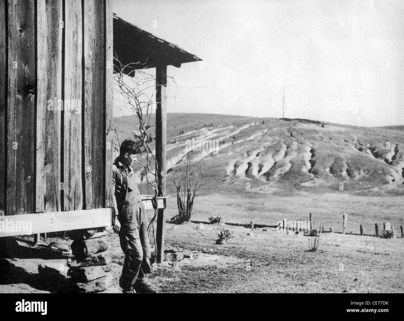 AMERIKANISCHEN DEPRESSION Dustbowl Bedingungen durch Erosion von Ackerland in den 1930er Jahren Stockfoto