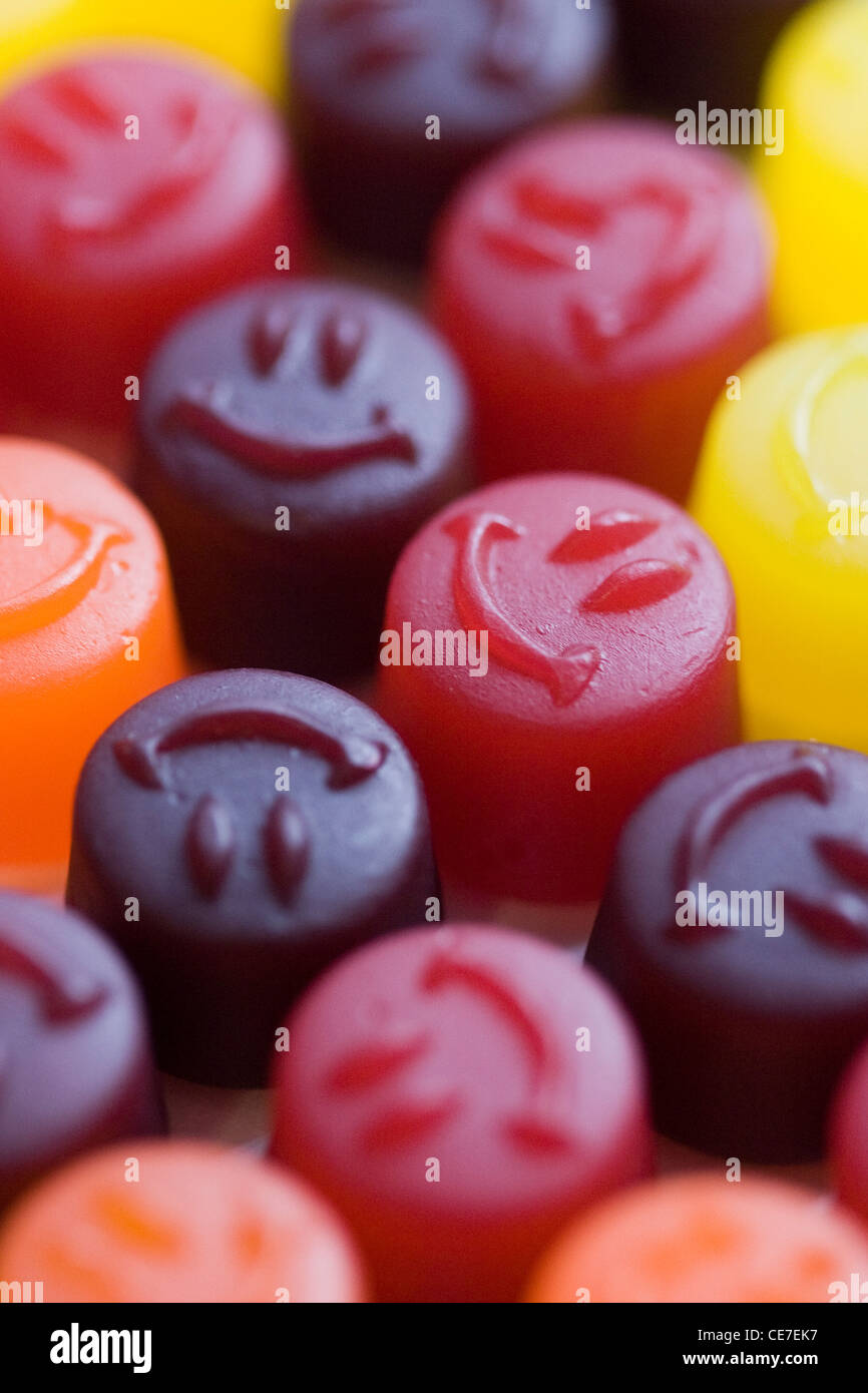 Gummibärchen Bonbons Frucht aromatisiert. Stockfoto