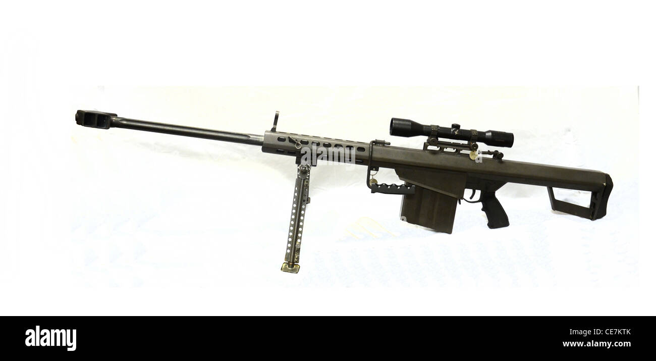 l82A1 .5inch Barrett Anti-Material Scharfschützengewehr Stockfoto