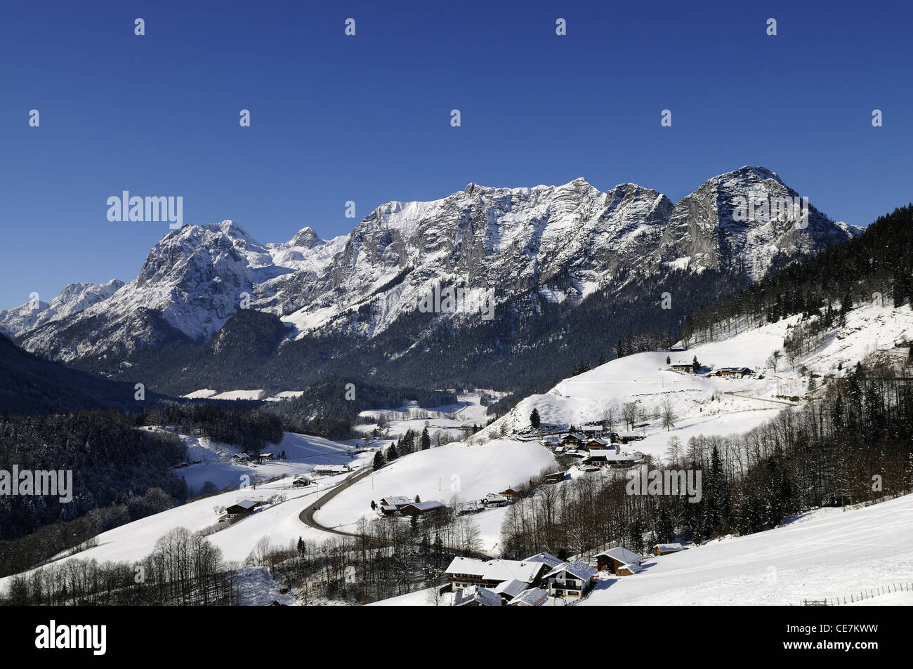 Malerische Landschaft der Reiteralpe Berg, Berchtesgadener Alpen, Ramsau, Deutschland Stockfoto