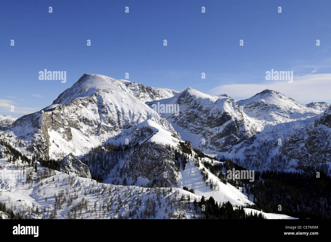 Dieses Bild aufgenommen von der Bergstation Jenner, Bayerische Alpen, Deutschland. Stockfoto