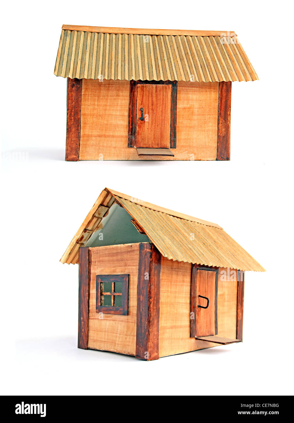 Modell der Holzbau Stockfoto