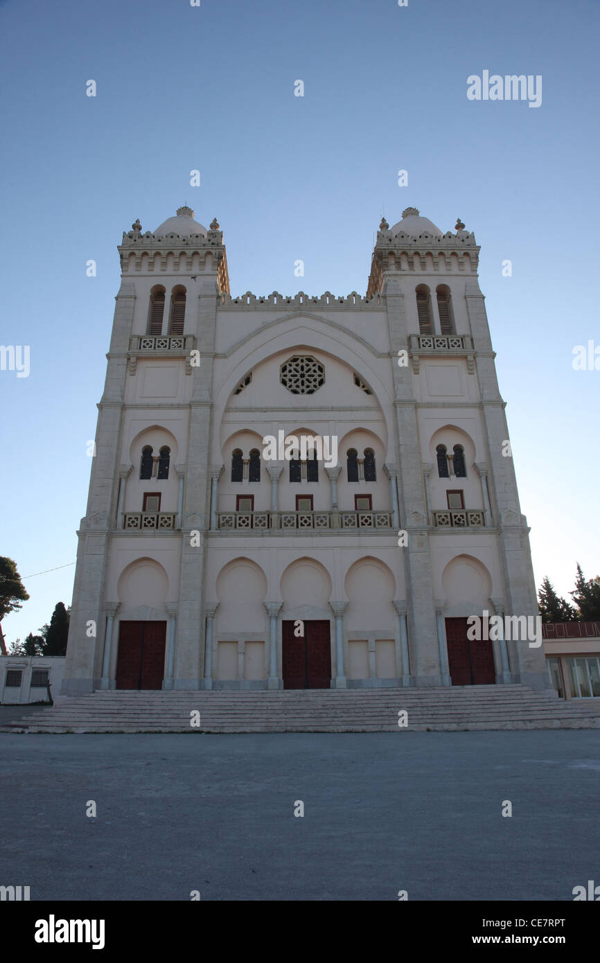 Tunesien. Carthage. Byrsa Hügel - Saint-Louis-Kathedrale Stockfoto