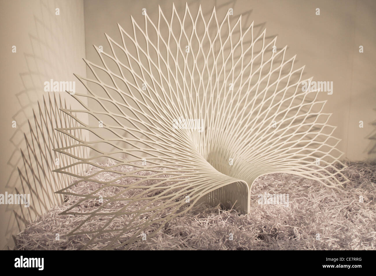 schicke weiße Stuhl Stockfoto