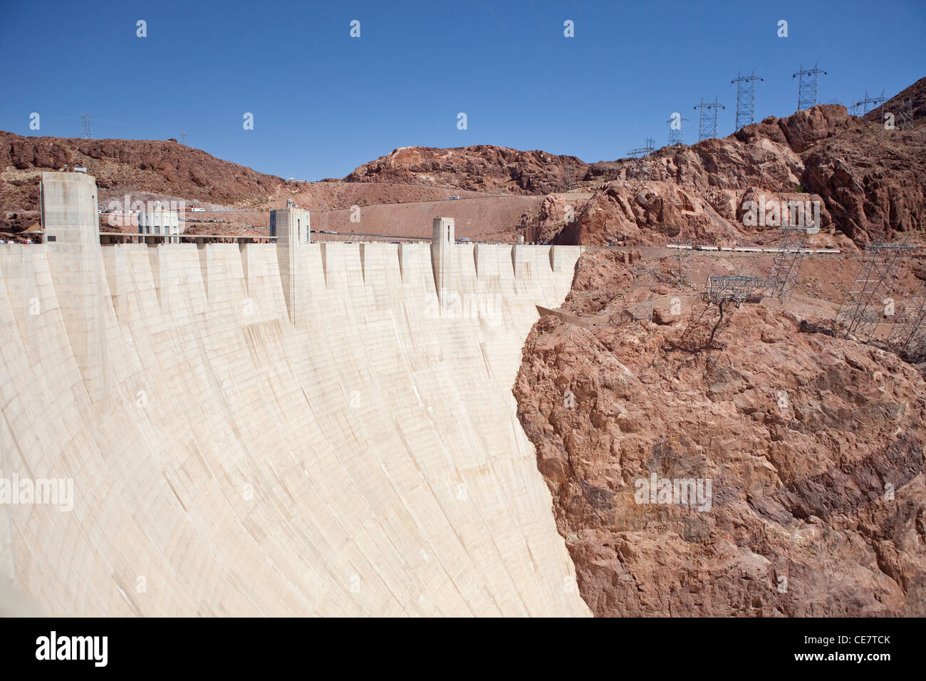 Hoover Dam ein engineering Wahrzeichen, Boulder City, Nevada Stockfoto