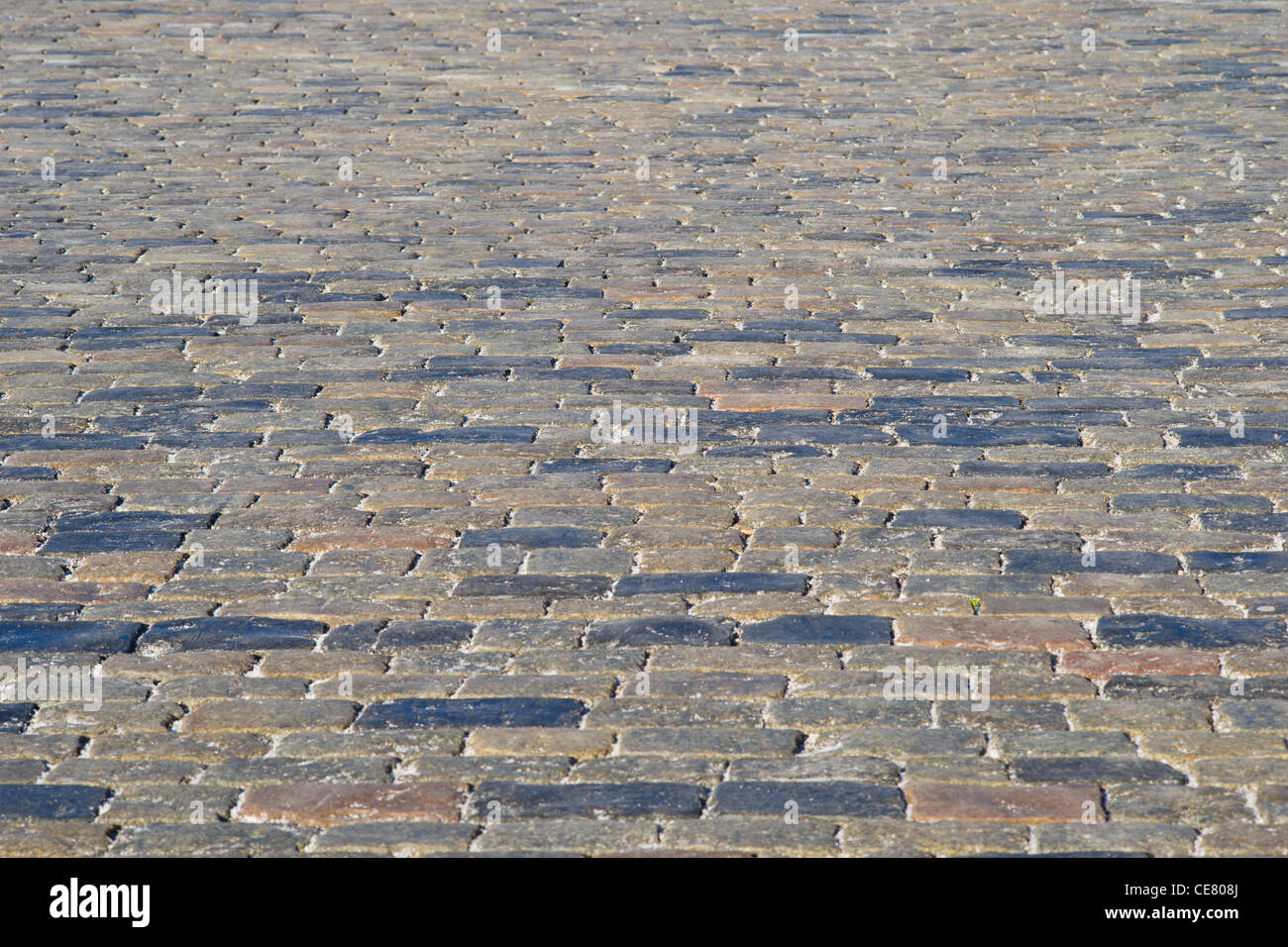 Eine steinige Pflaster aus Roter Platz von Moskau, Russland Stockfoto