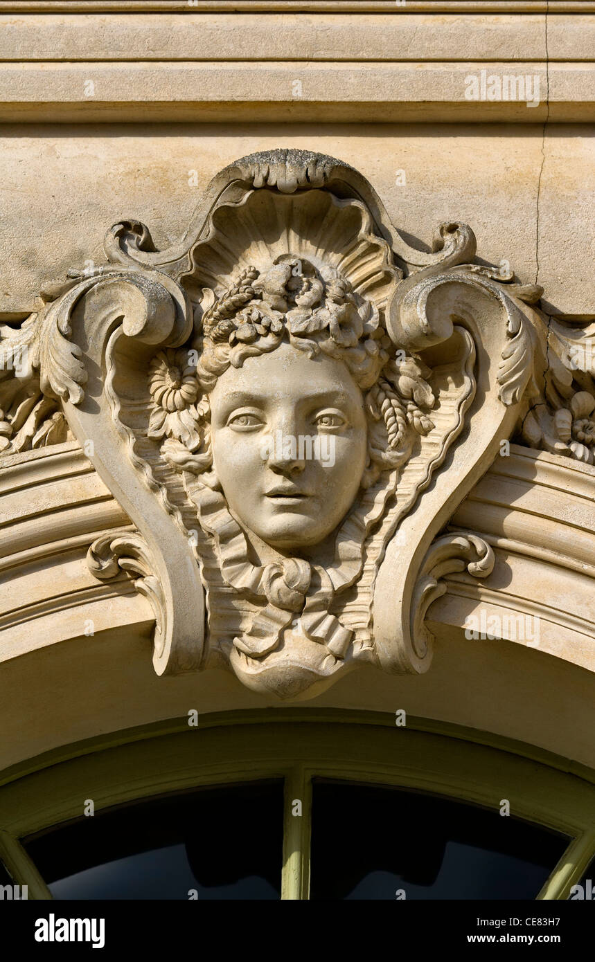 Architektonische Details von Le Pavillon Français, Petit Trianon, Chateau de Versailles, Frankreich Stockfoto