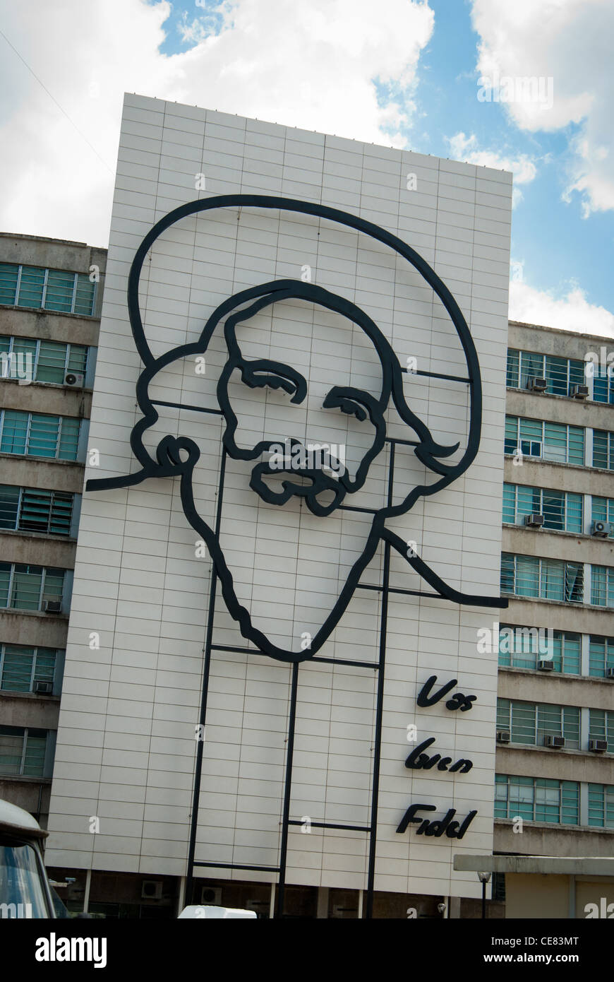 Fidel Castro Skulptur in Revolution Square Havanna Kuba Stockfoto