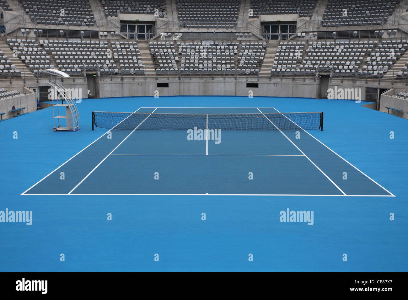Allgemeine Ansicht von harten Tennisplatz Stockfoto