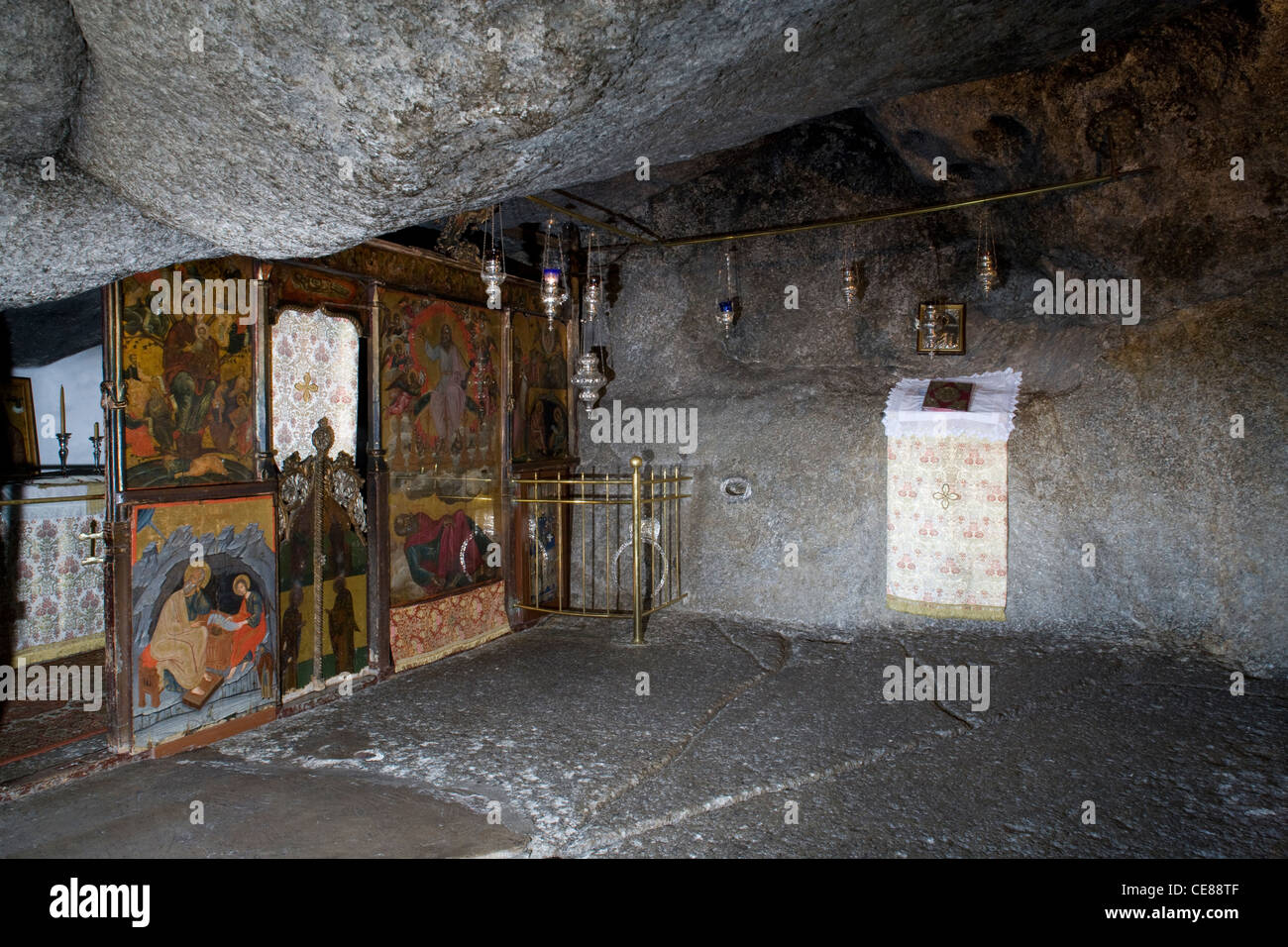 Patmos: Heilige Höhle der Apokalypse Stockfoto