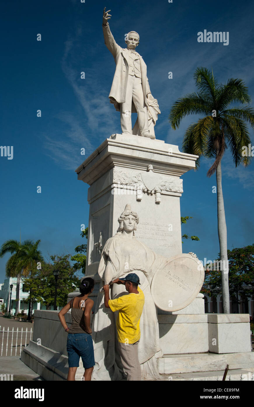 Statue von Jose Marti Cienfuegos Kuba Stockfoto