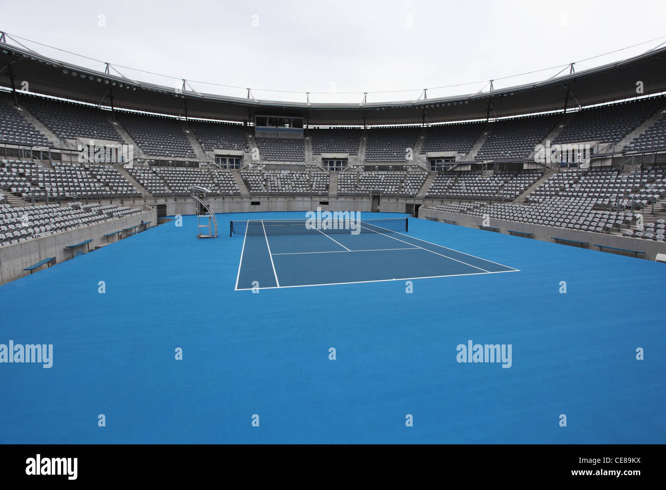 Allgemeine Ansicht von harten Tennisplatz Stockfoto
