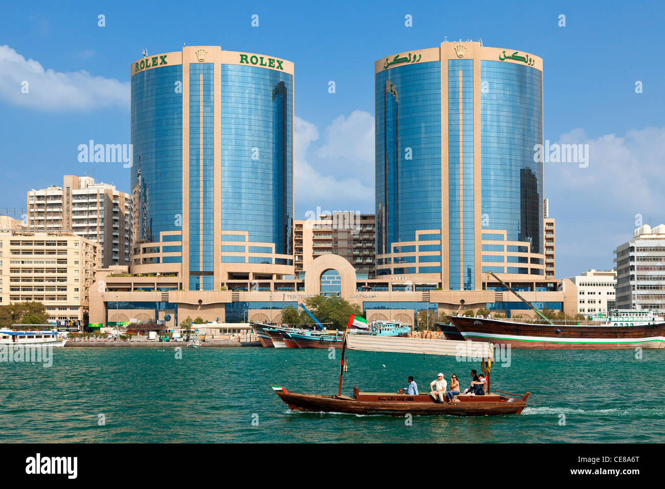 Dubai Creek zum Abschnitt Deira Dubai City, Dubai, Stockfoto