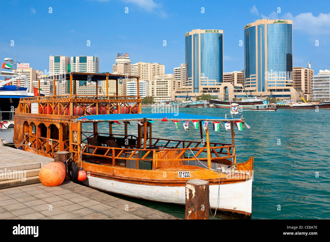 Dubai Creek zum Abschnitt Deira Dubai City, Dubai Stockfotografie Alamy