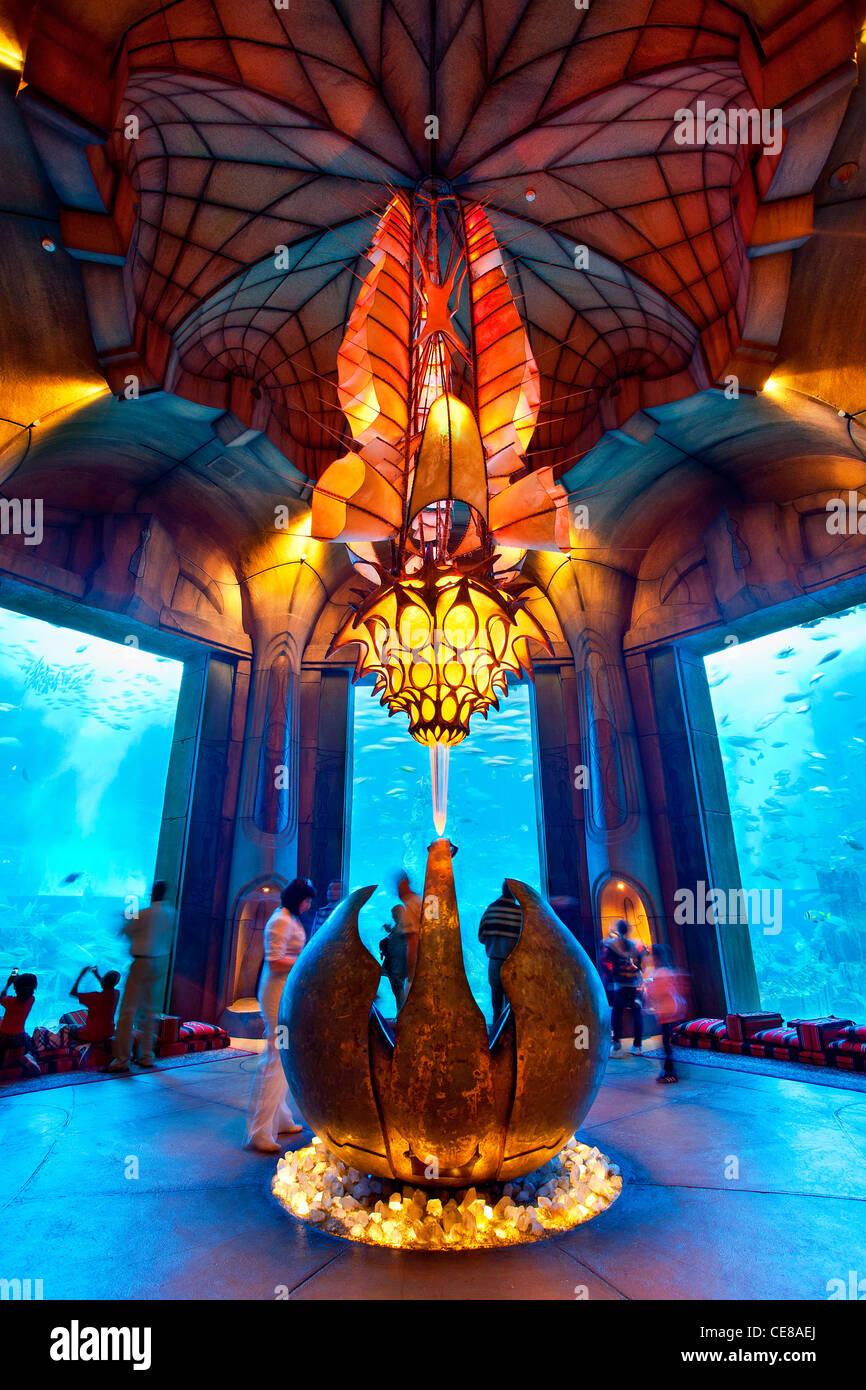 Dubai, Aquarium im Atlantis The Palm Resort in Dubai Stockfoto
