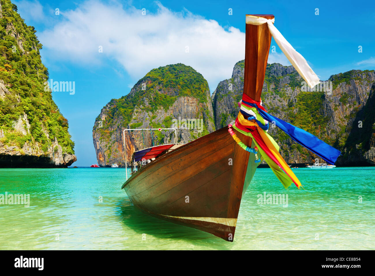 Tropischer Strand, Maya Bay, Andamanensee, Thailand Stockfoto