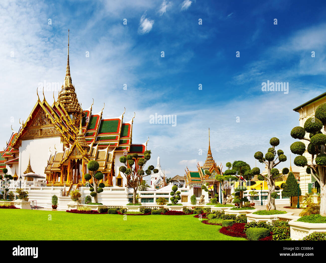 Traditionelle Thai-Architektur Grand Palace Bangkok Stockfoto